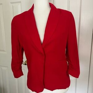 Jules & Leopold lightweight red rayon/linen blazer.